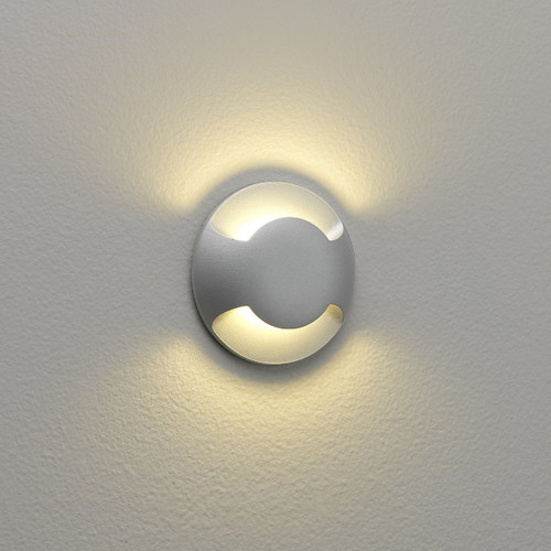 Beam Matt Painted Silver Up and Down LED IP67 Recessed Wall Light