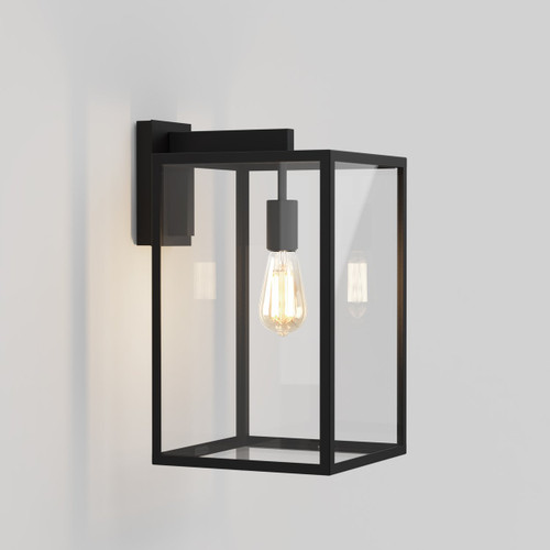Box Black 45cm Lantern IP23 Wall Light