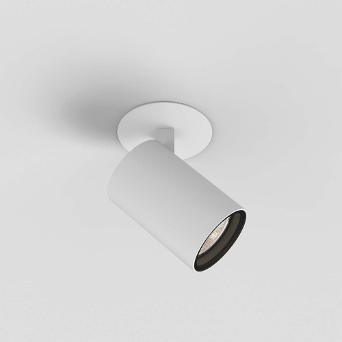 Aqua Matt White Adjustable IP44 Recessed Bathroom Ceiling Spotlight
