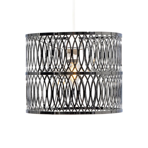 Oaks Lighting Camena Metal Chrome Easy Fit Pendant Shade Only 
