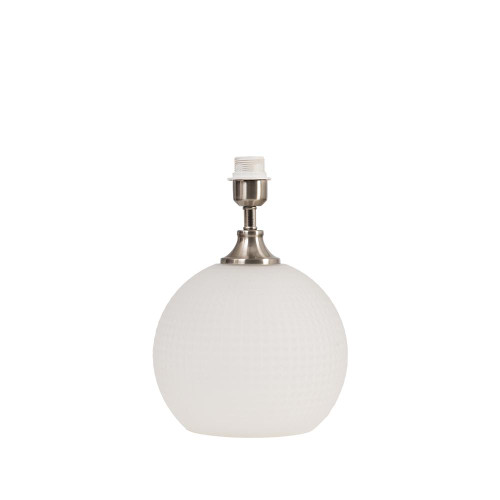 Oaks Lighting Granby White Glass Ball 25cm Base Only Table Lamp 