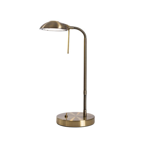 Oaks Lighting Metis Antique Brass Adjustable LED Table Lamp 
