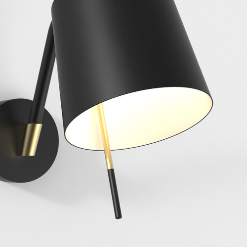 Edward Matt Black and Gold Bracket Only Wall Light