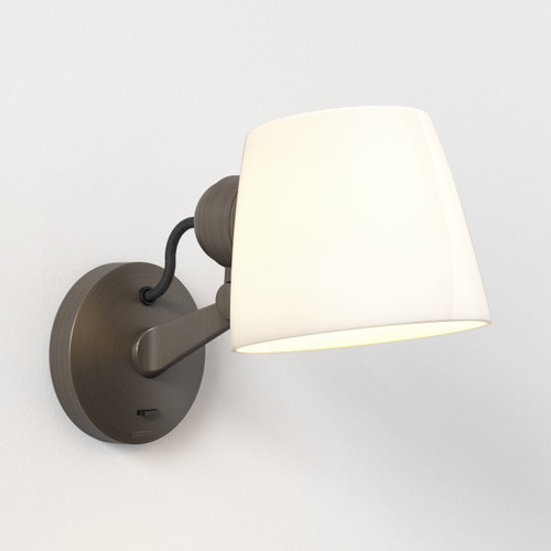 Imari Bronze with Adjustable Porcelain Shade Wall Light