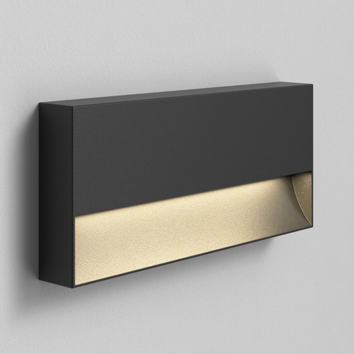 Mori Black 25cm 3000K/4000K LED IP65 Recessed Wall Light