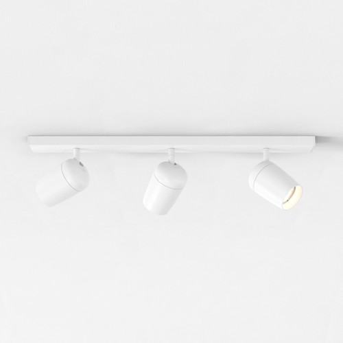 Koto 3 Light Matt White Adjustable Bar Ceiling Spotlight