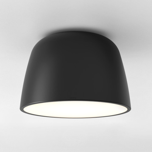 Taiko 2 Light Matt Black with White Diffuser Flush Ceiling Light