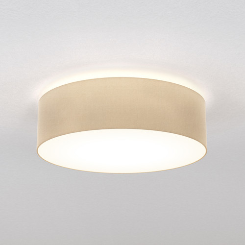 Cambria 3 Light Putty 58cm Shaded Flush Ceiling Light