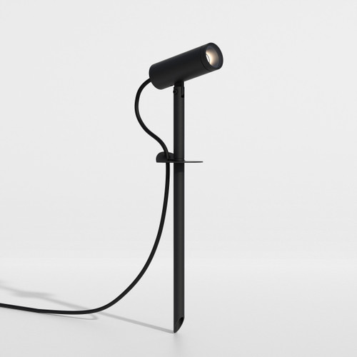 Myos Black Adjustable LED IP65 Ground Spike Spotlight 