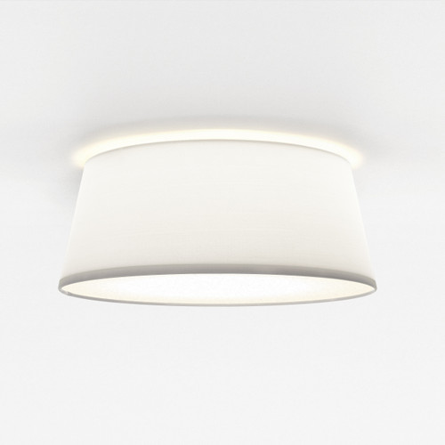 Fife White Shade Flush Ceiling Light