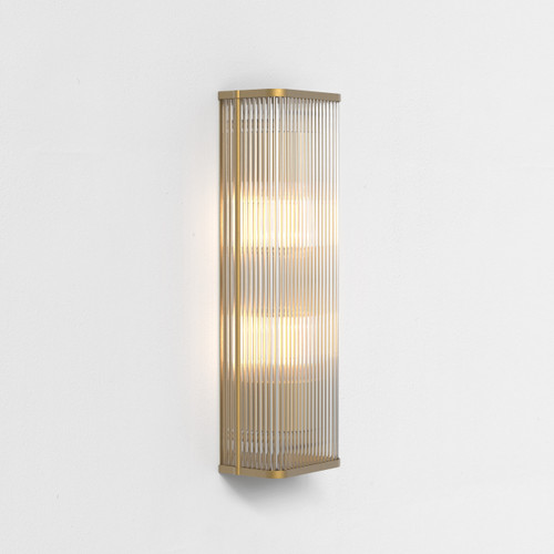 Avignon 2 Light Antique Brass Square Wall Light