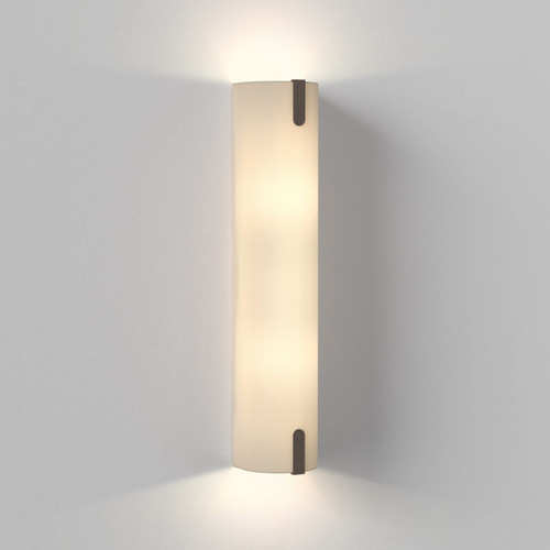 Elba 2 Light Bronze with Putty Shade 60cm Wall Light