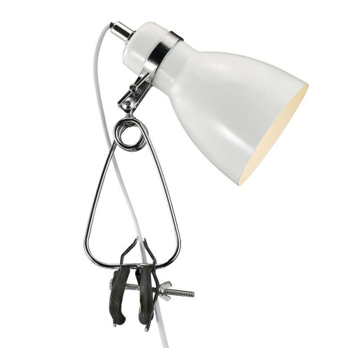 Nordlux Cyclone White and Silver Clamp Spotlight