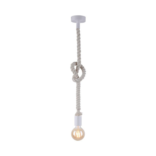 Leuchten Direkt DIY White with Rope 1.2mtr Suspension Pendant Light