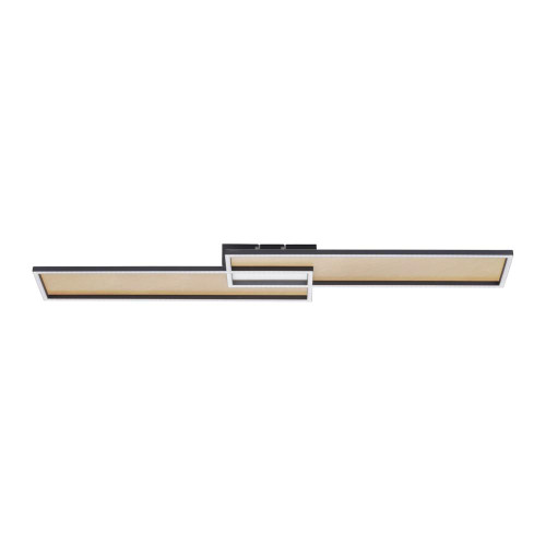 Paul Neuhaus AMARA Black Double Rectangular Dimmable Ceiling Light