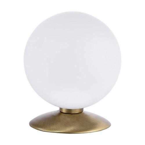 Paul Neuhaus BUBBA Aged Brass with Opal White Glass Touch Dim Table Lamp