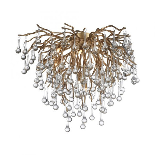 ICICLE 9 Light Aged Brass Ceiling Light