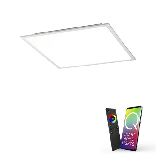 Paul Neuhaus Q-FLAG 62x62cm Silver and White Smart LED Ceiling Light