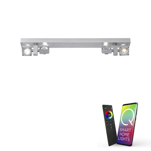 Paul Neuhaus Q-MIRAN 4 Light Aluminium Smart LED Ceiling Light