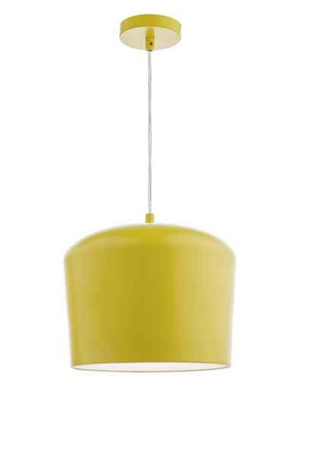 Leno Yellow Metal with Frosted Diffuser Pendant Light