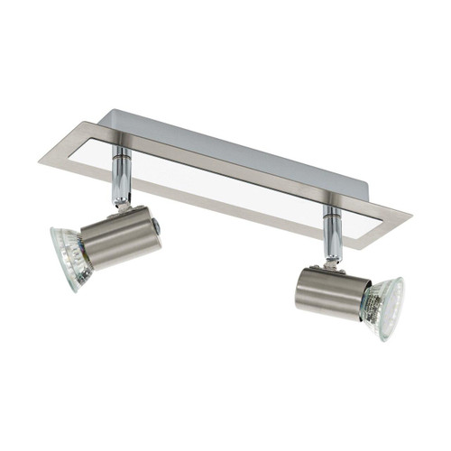 Eglo Lighting Rottello 2 Light Satin Nickel and Chrome Bar Spotlight