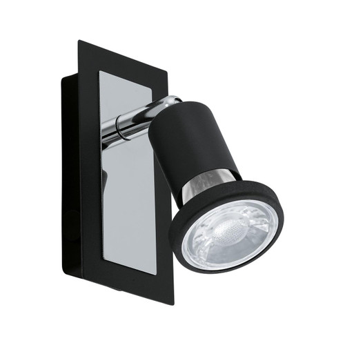 Eglo Lighting Sarria Black and Chrome Spotlight