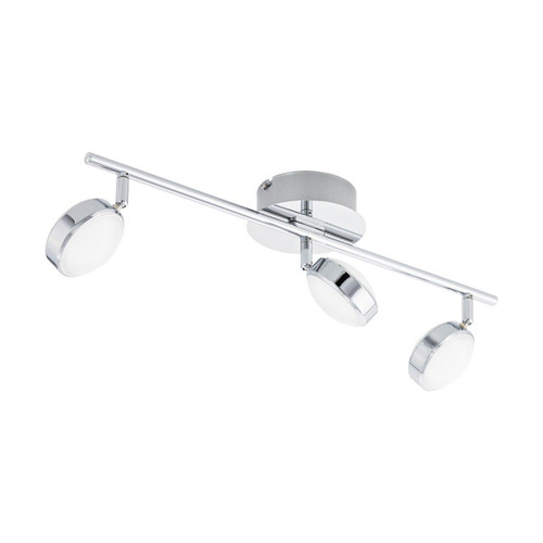 Eglo Lighting Salto 3 Light Chrome with Satined Shade Bar Spotlight