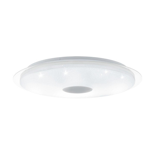 Eglo Lighting Lanciano 660 White with White Crystal Effect Shade Ceiling Light