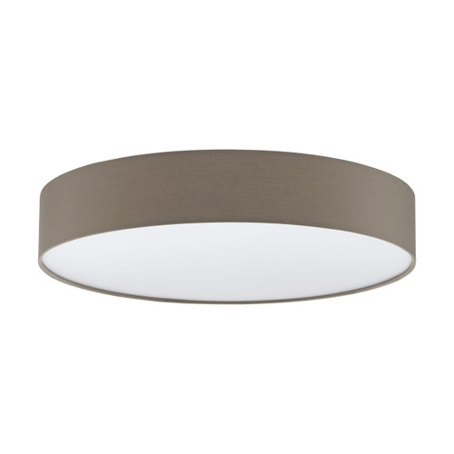 Eglo Lighting Romao 3 570 White with Taupe Fabric Shade Ceiling Light