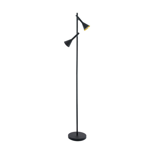 Eglo Lighting Cortaderas 2 Light Black and Gold Floor Lamp