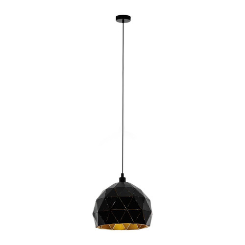 Eglo Lighting Roccaforte 300 Black and Gold Pendant Light