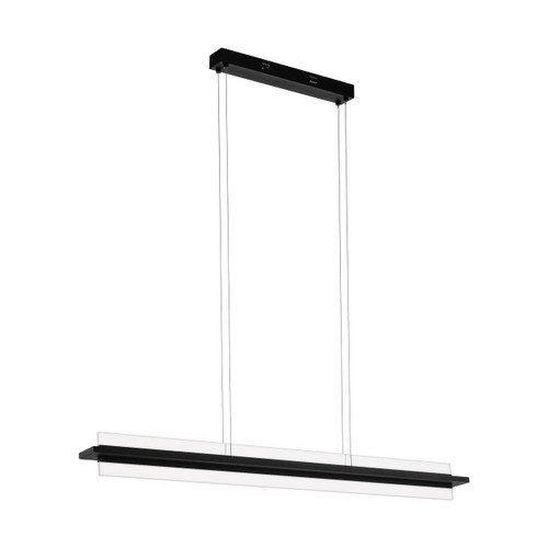 Eglo Lighting Spadafora 2 Light Black with Clear White Shade Bar Pendant Light