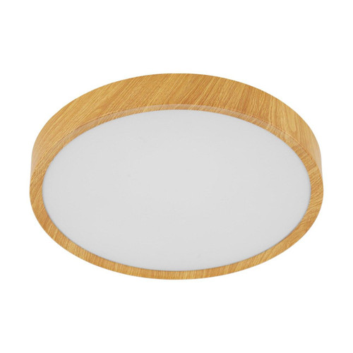 Eglo Lighting Musurita 440 Natural Wood with White Shade Ceiling Light