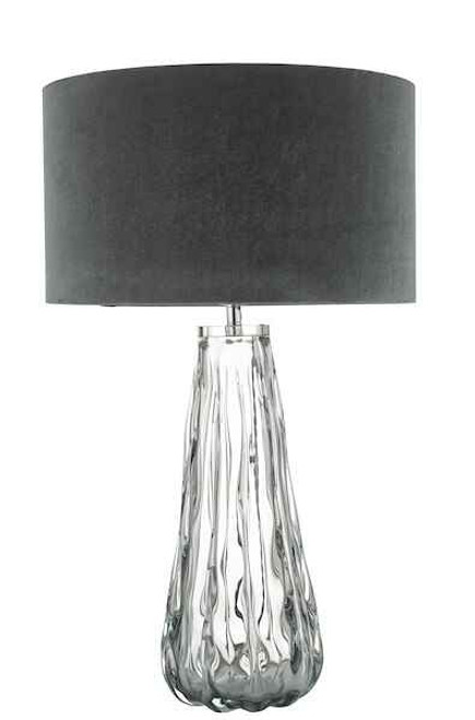Vezzano Smoked Glass Table Lamp Base Only
