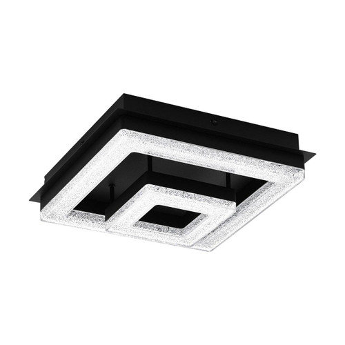 Eglo Lighting Fradelo 1 240² Black with Clear Crystal Shade Ceiling Light