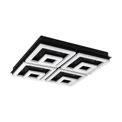 Eglo Lighting Fradelo 1 520² Black with Clear Crystal Shade Ceiling Light