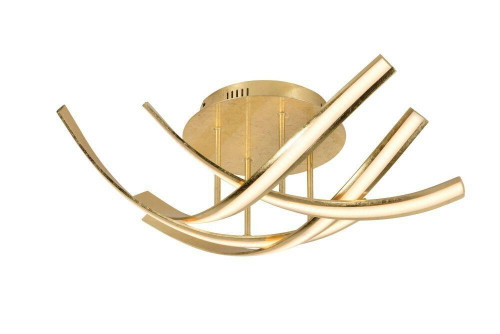 Paul Neuhaus LINDA 4 Light Gold Dimmable Semi Flush Ceiling Light