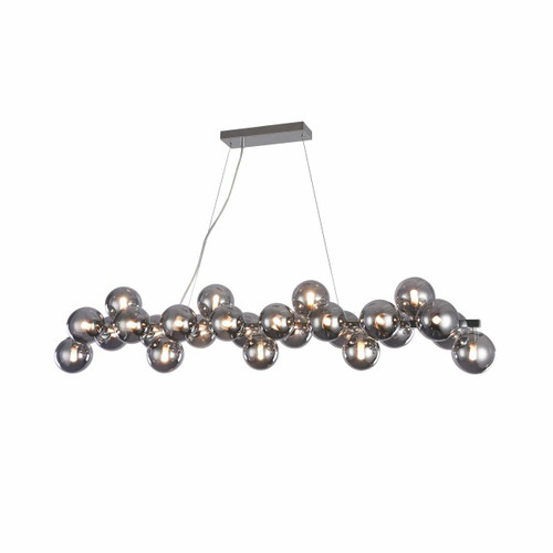 Maytoni Dallas 25 Light Chrome with Smoked Glass Bar Pendant Light