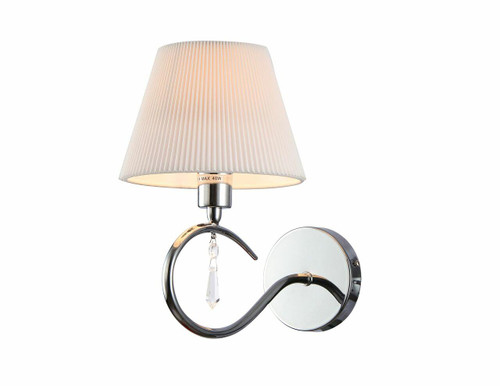 Maytoni Talia Satin Chrome with White Shade Wall Light