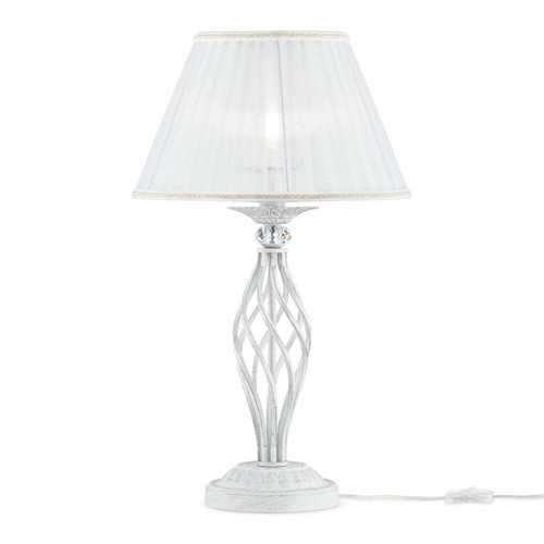 Maytoni Grace Antique White and Gold with White Organza Shades Table Lamp