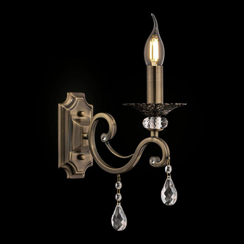 Maytoni Grace Antique Brass with Crystal Wall Light