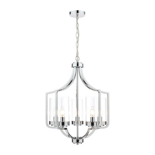 Light Polished Nickel Lantern Pendant Light