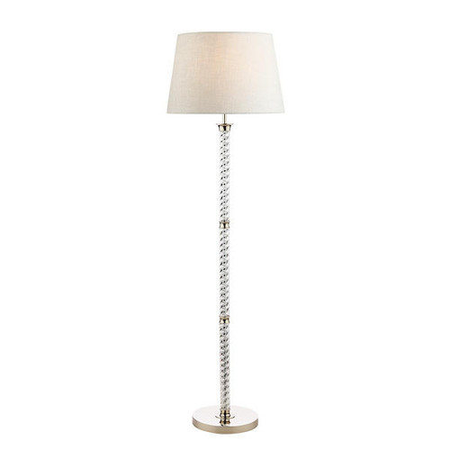 Laura Ashley Louis Twisted Glass Polished Nickel Column Base Only Floor Lamp