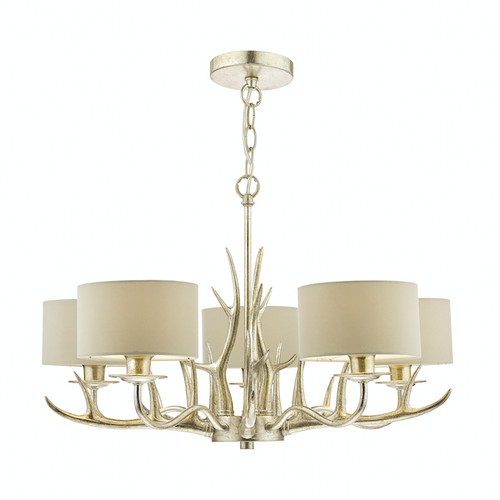 Mulroy 5 Light Antler with Shades Chandelier