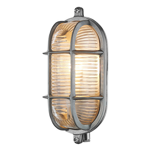Admiral Small Oval Bulkhead Nickel IP64 Wall Light