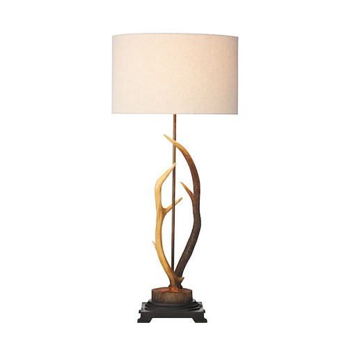 Antler with Shade Table Lamp