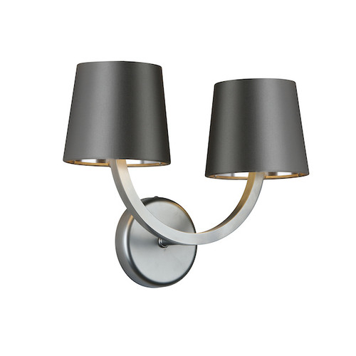 EARL 2 Light Satin Chrome Wall Light