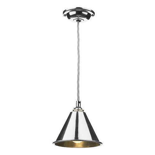 David Hunt London Polished Chrome Single Pendant Light 