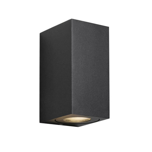 Nordlux Canto Maxi Kubi 2 LED Black With Clear Glass IP44 Up/Down Wall Light