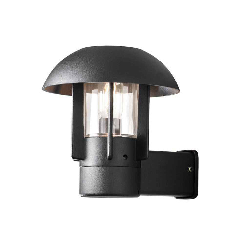 Heimdal Black with Clear Glass Outdoor IP44 Wall Light